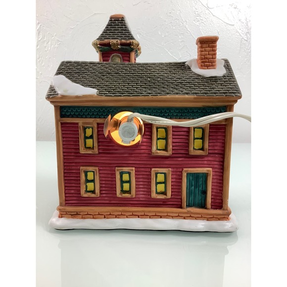 Vintage Trim A Home Pickford School lighted village porcelain * - Picture 4 of 11